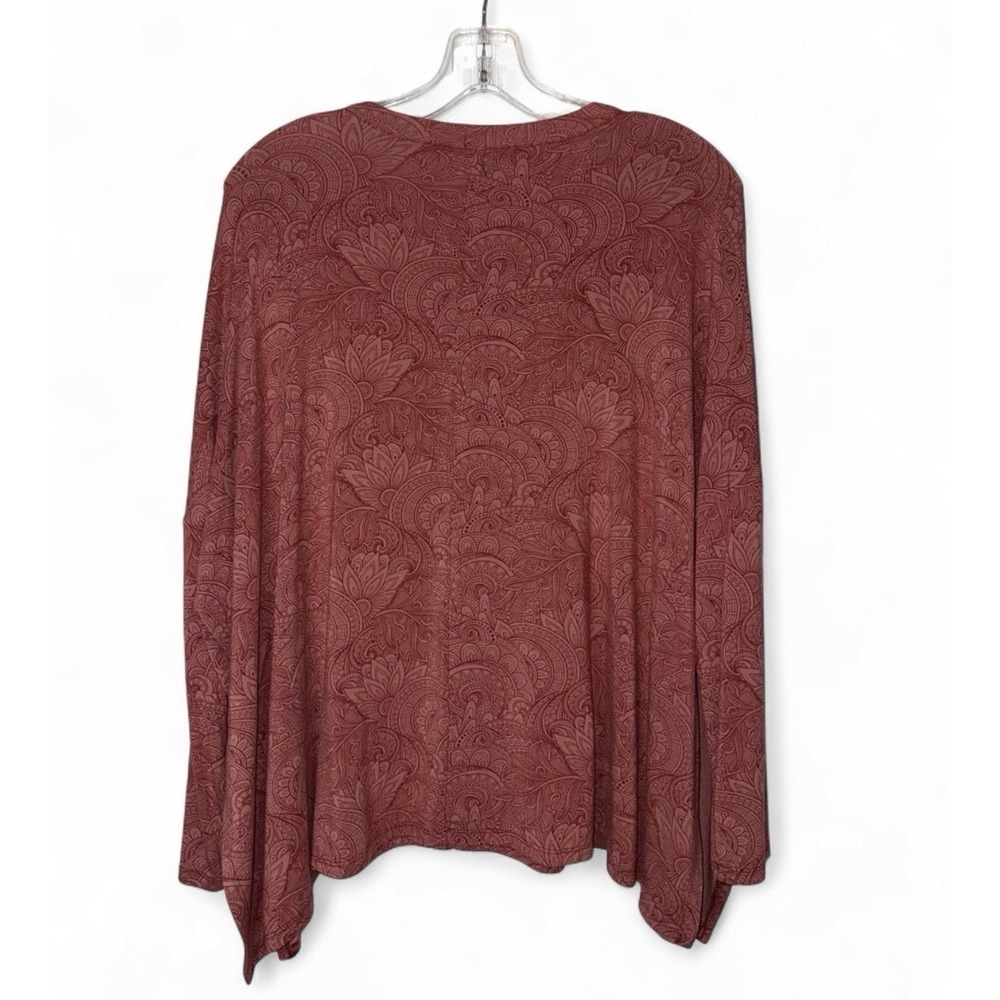 Slightly Buddha Bamboo Top O/S Paisley Oversized Flowy Boho Lagenlook Dolman - Picture 4 of 4
